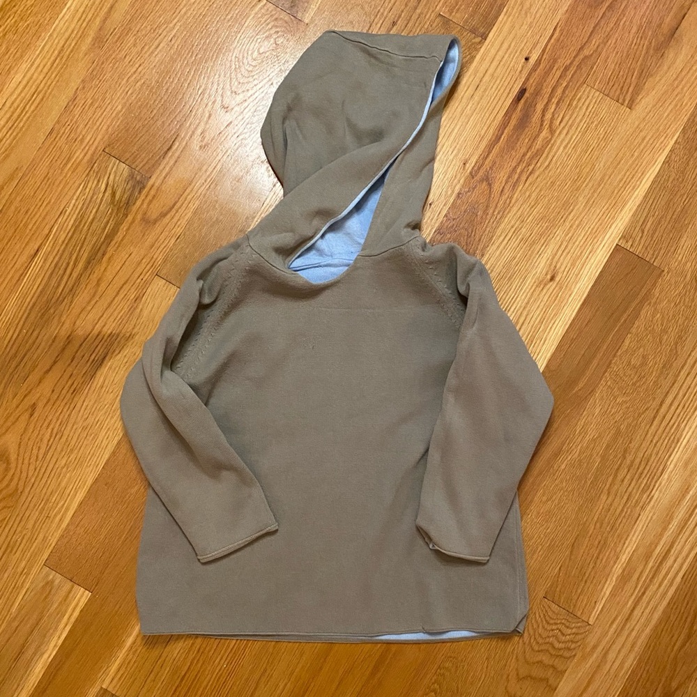 Hanna Andersson Boys Reversible Hooded Knit Poncho